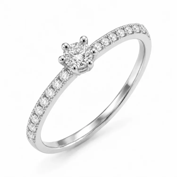 waterproof zirkoon ring met een fout in staal - OCEANA