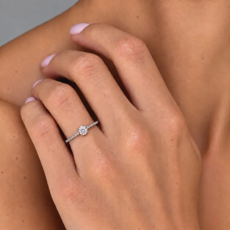 waterproof zirkoon ring met een fout in staal - OCEANA