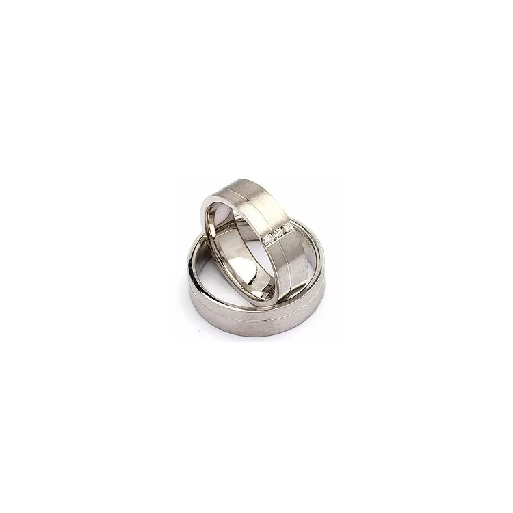Trouwringen in zilver 0,09 ct