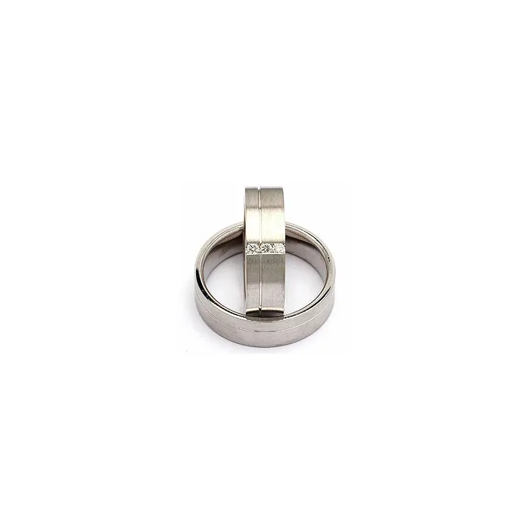 Trouwringen in zilver 0,09 ct