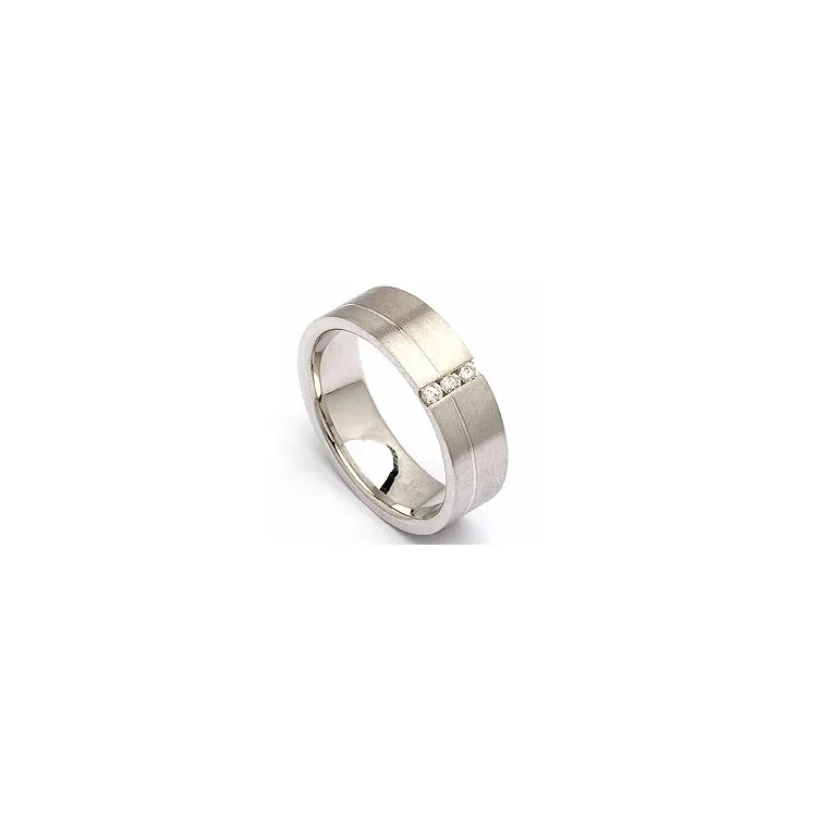 Trouwring in zilver 0,09 ct