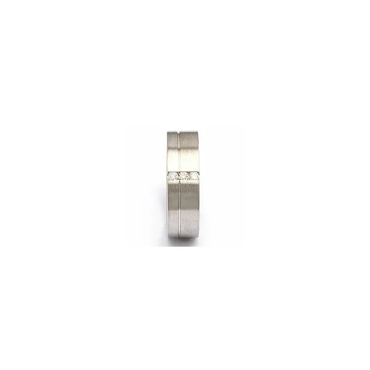 Trouwring in zilver 0,09 ct