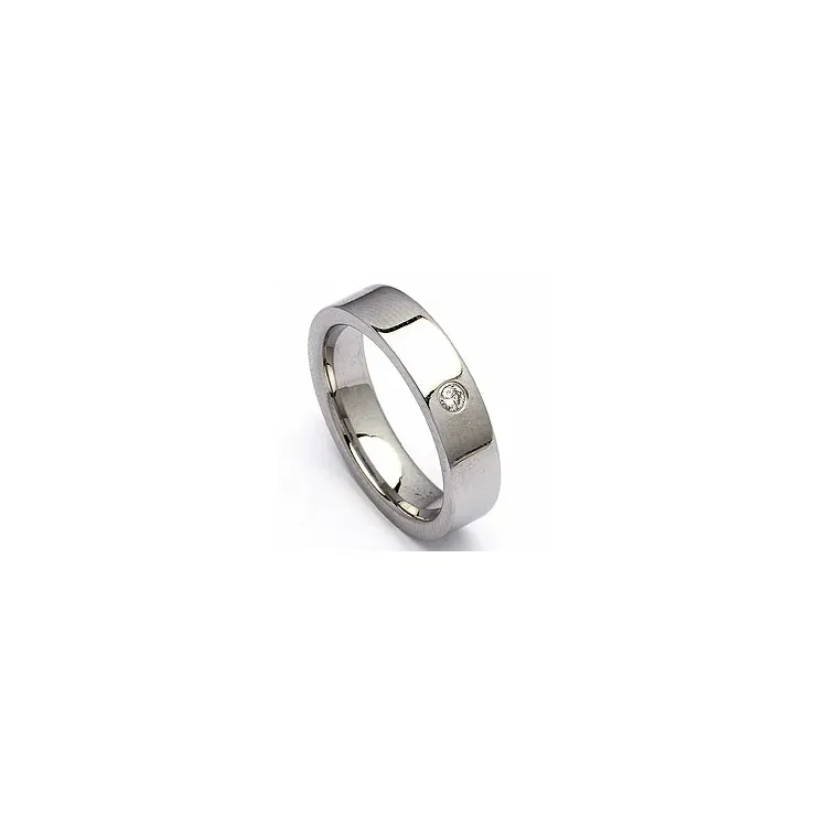 Trouwring in staal 0,05 ct
