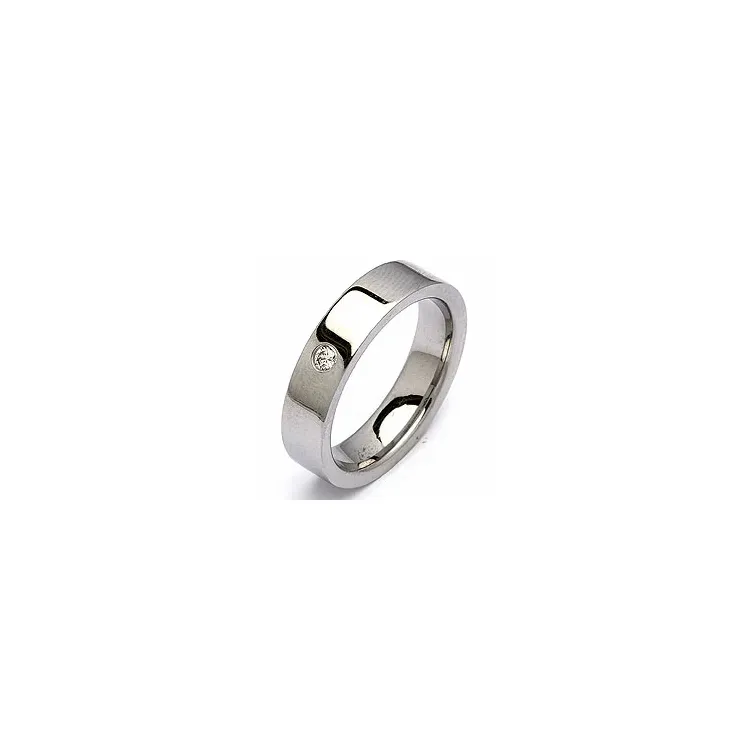 Trouwring in staal 0,05 ct