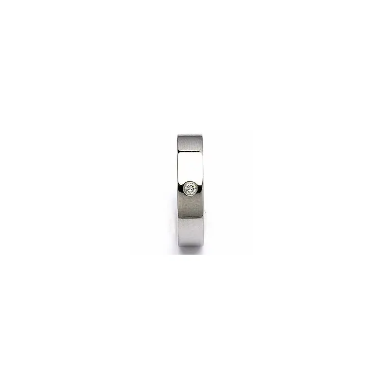 Trouwring in staal 0,05 ct