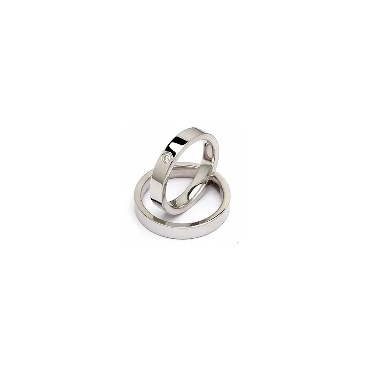 Trouwringen in zilver 0,05 ct
