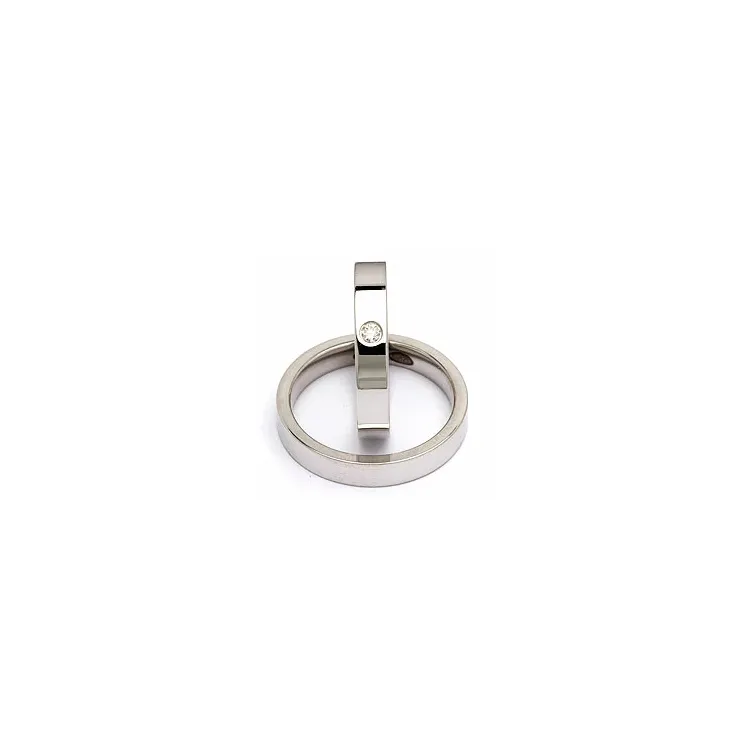 Trouwringen in zilver 0,05 ct