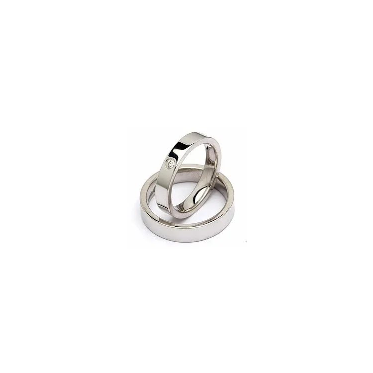 Trouwringen in zilver 0,05 ct