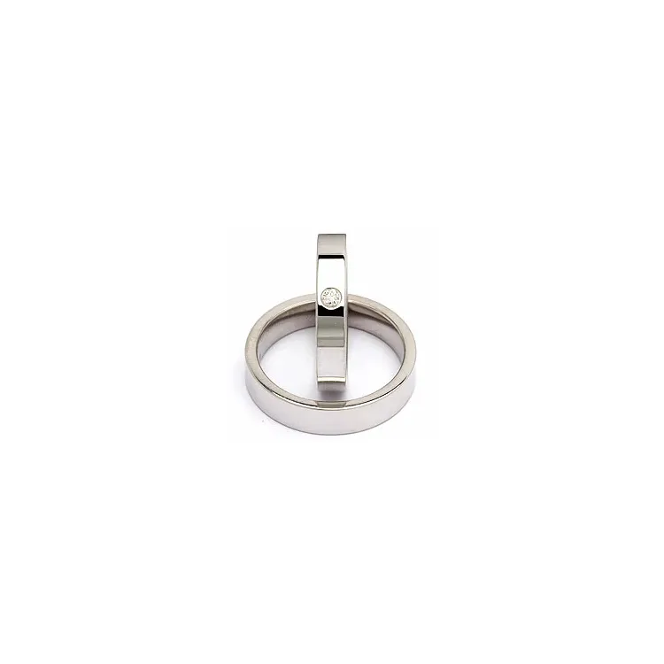 Trouwringen in zilver 0,05 ct
