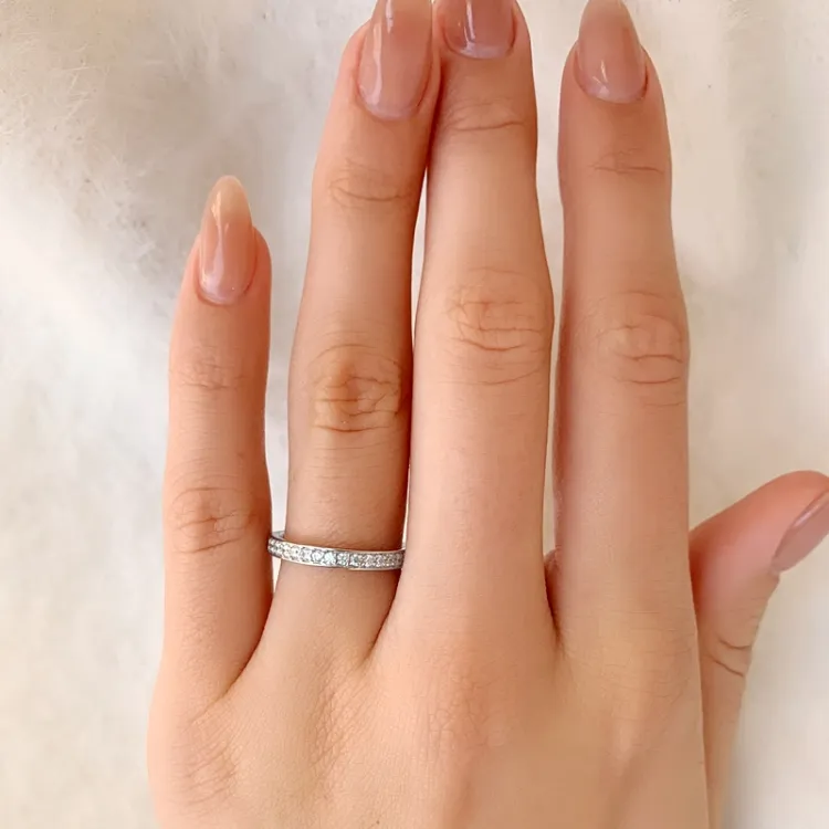 ring in gerodineerd zilver