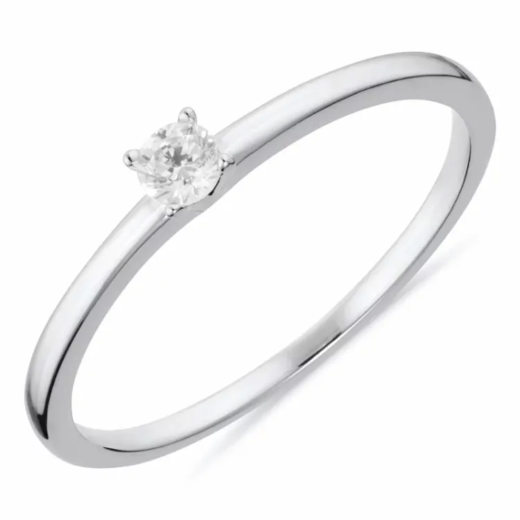solitaire ring in gerodineerd zilver