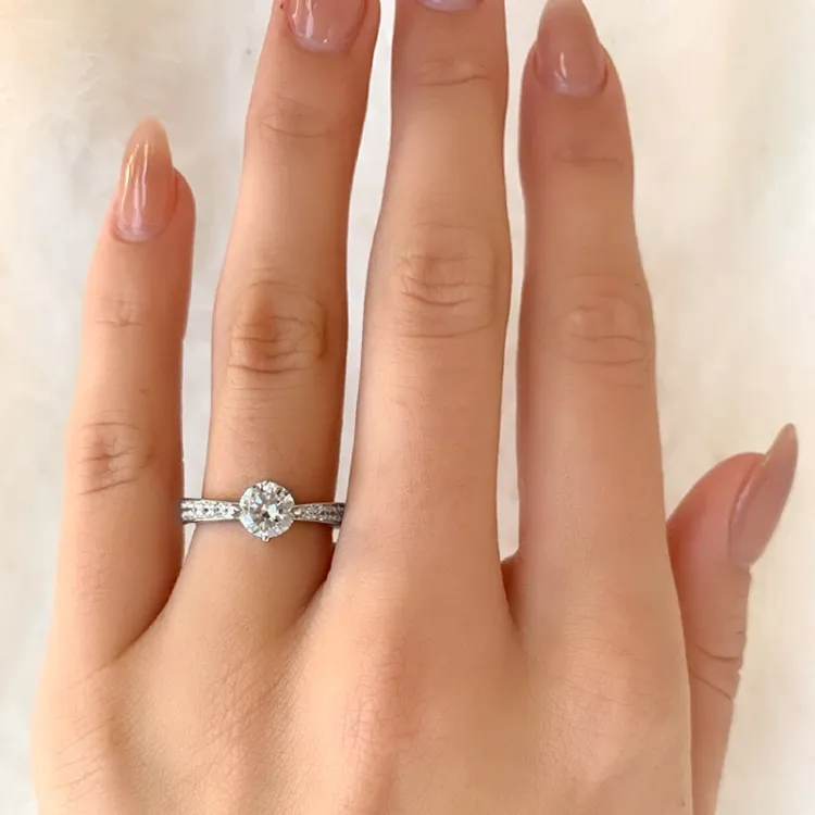 zirkoon zilver vinger ringen in gerodineerd zilver