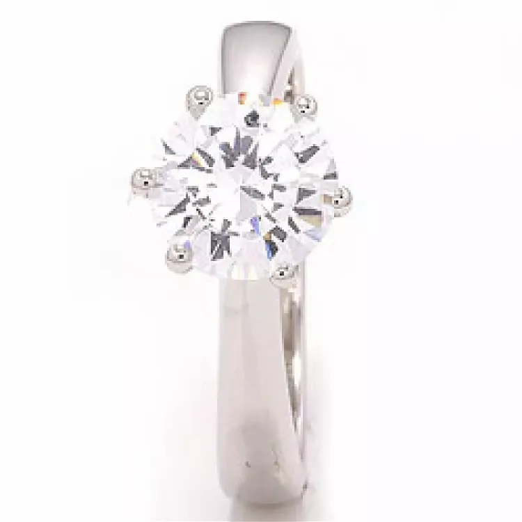 Groot zirkoon solitaire ring in gerodineerd zilver