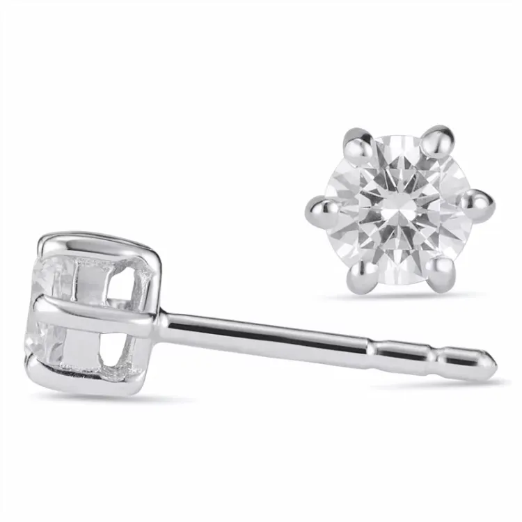 4,5-5 mm zirkoon oorsteker in zilver