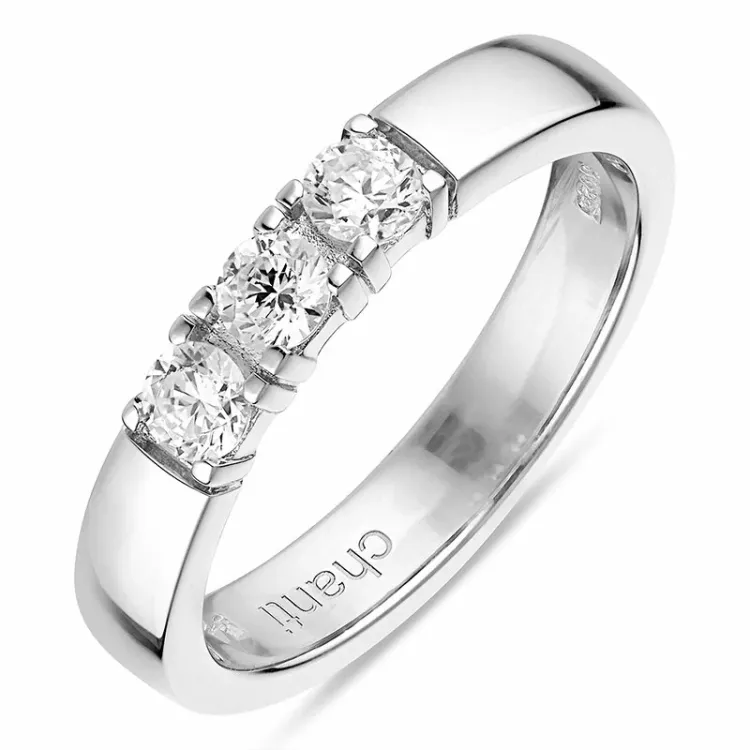 zirkoon mémoire ring in zilver