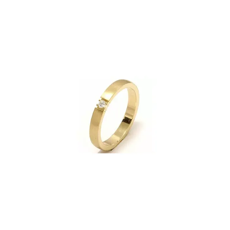 mémoire ring in 14 karaat goud 1 x 0,05 ct