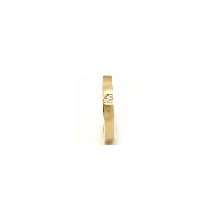 mémoire ring in 14 karaat goud 1 x 0,05 ct