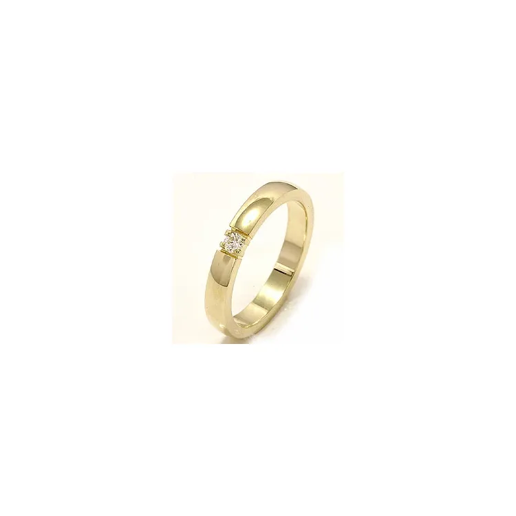 mémoire ring in 14 karaat goud 1 x 0,07 ct