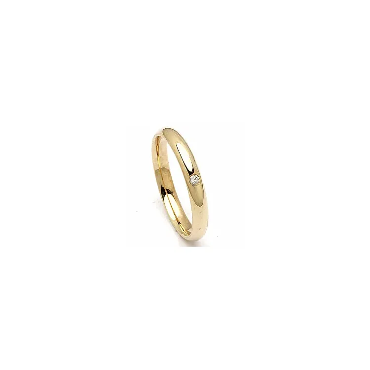 Trouwring in 14 karaat goud 0,025 ct