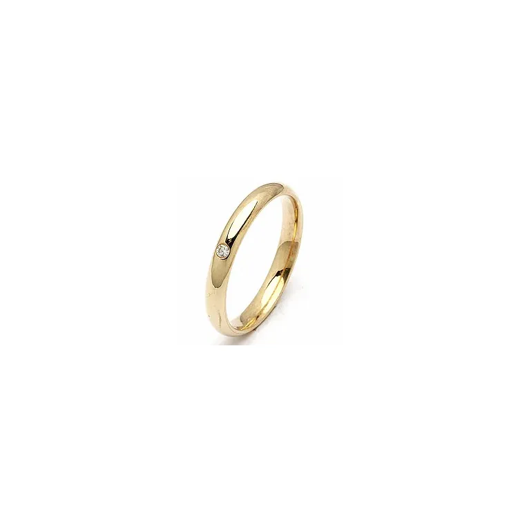 Trouwring in 14 karaat goud 0,025 ct