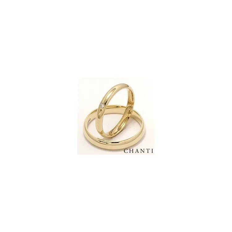 diamant trouwringen in 14 karaat goud 0,025 ct - set