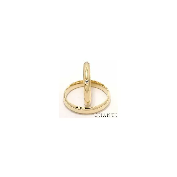diamant trouwringen in 14 karaat goud 0,025 ct - set