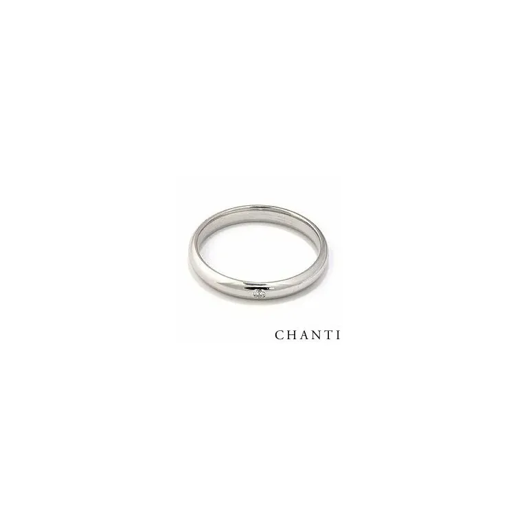 rond trouwring in 14 karaat witgoud 0,025 ct