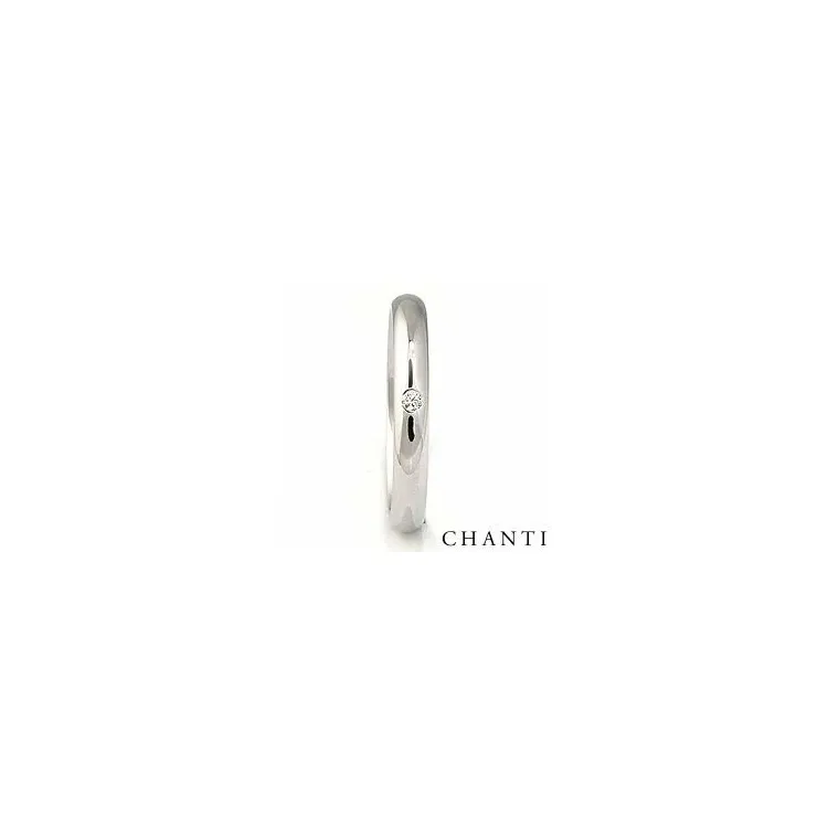 rond trouwring in 14 karaat witgoud 0,025 ct