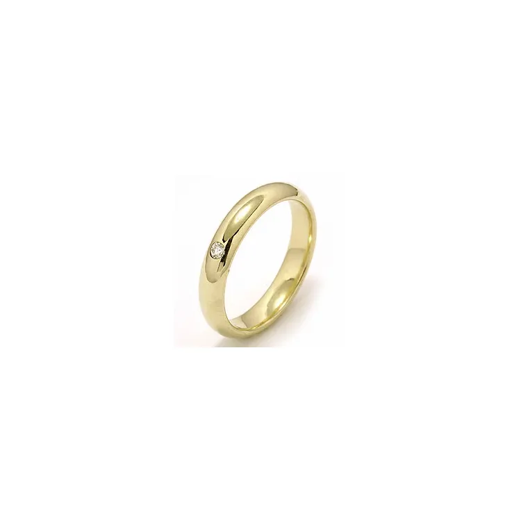 Trouwring in 14 karaat goud 0,05 ct