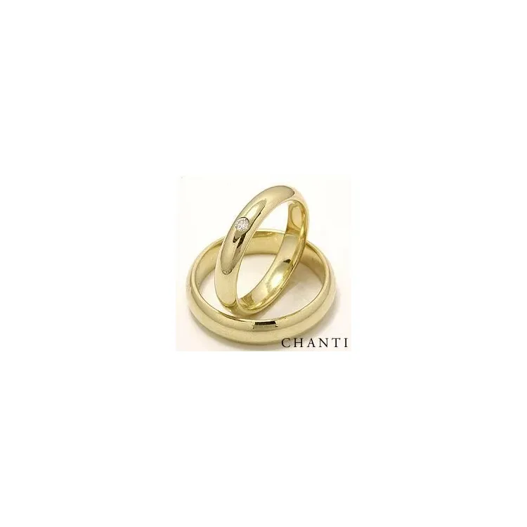 rond diamant trouwringen in 14 karaat goud 0,05 ct - set