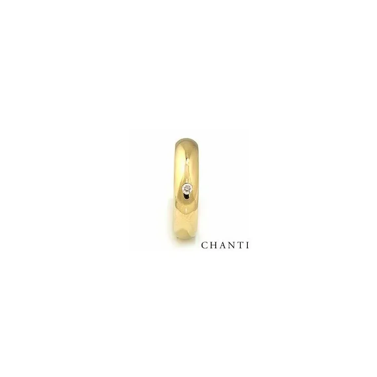 Trouwring in 14 karaat goud 0,05 ct