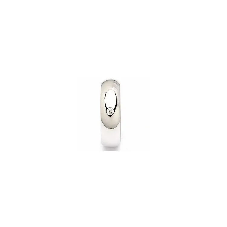 briljant trouwring in 14 karaat witgoud 0,05 ct
