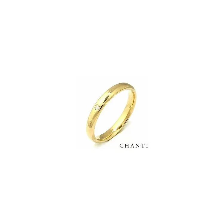Trouwring in 14 karaat goud 0,025 ct