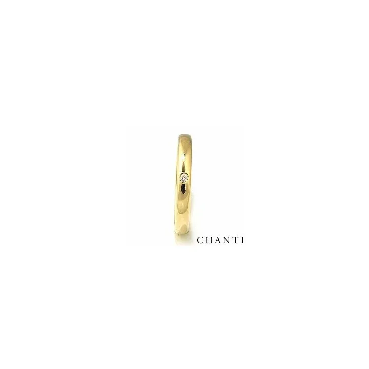 Trouwring in 14 karaat goud 0,025 ct