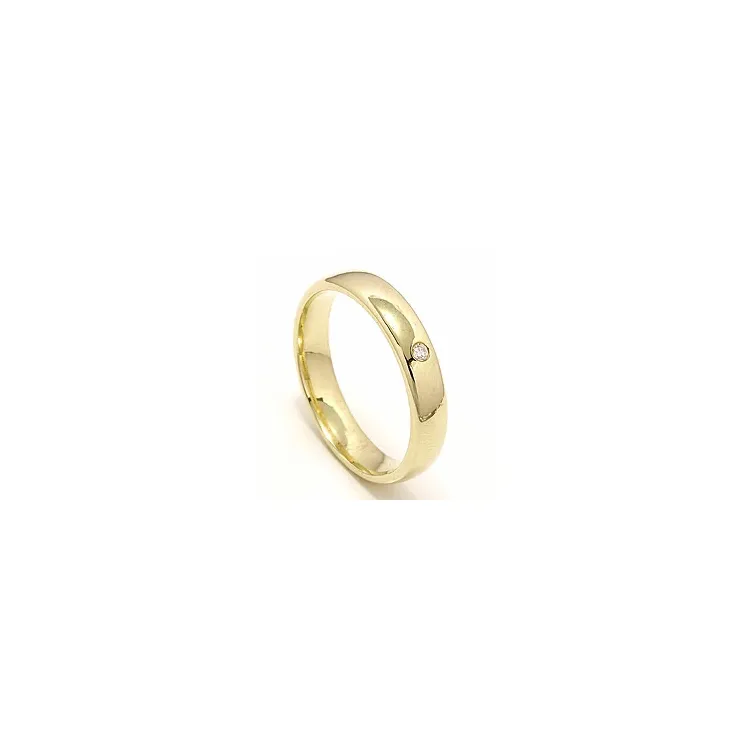 Trouwring in 14 karaat goud 0,025 ct