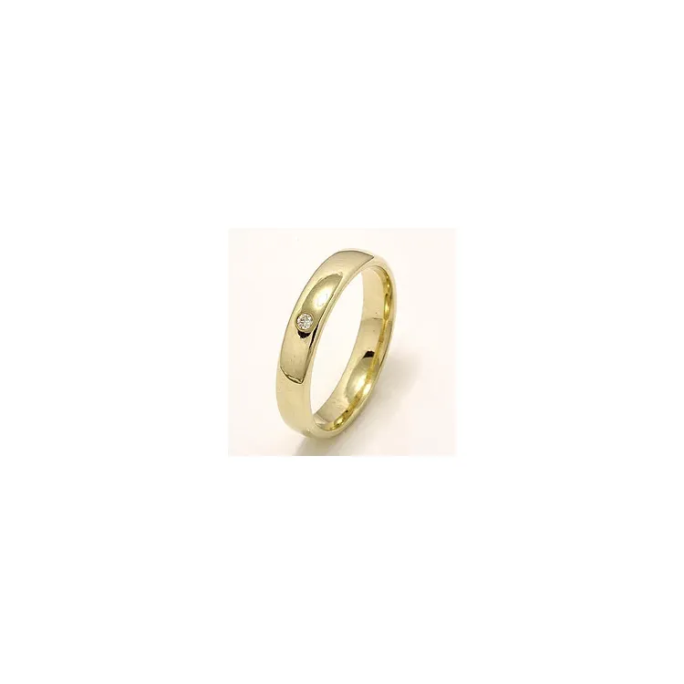 Trouwring in 14 karaat goud 0,025 ct