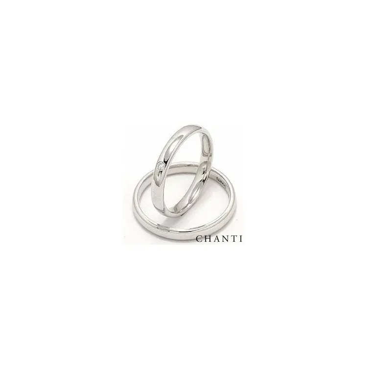diamant trouwringen in 14 karaat witgoud 0,025 ct - set