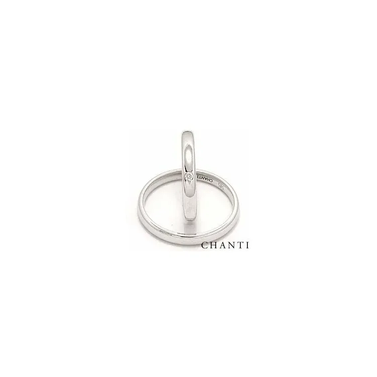 diamant trouwringen in 14 karaat witgoud 0,025 ct - set
