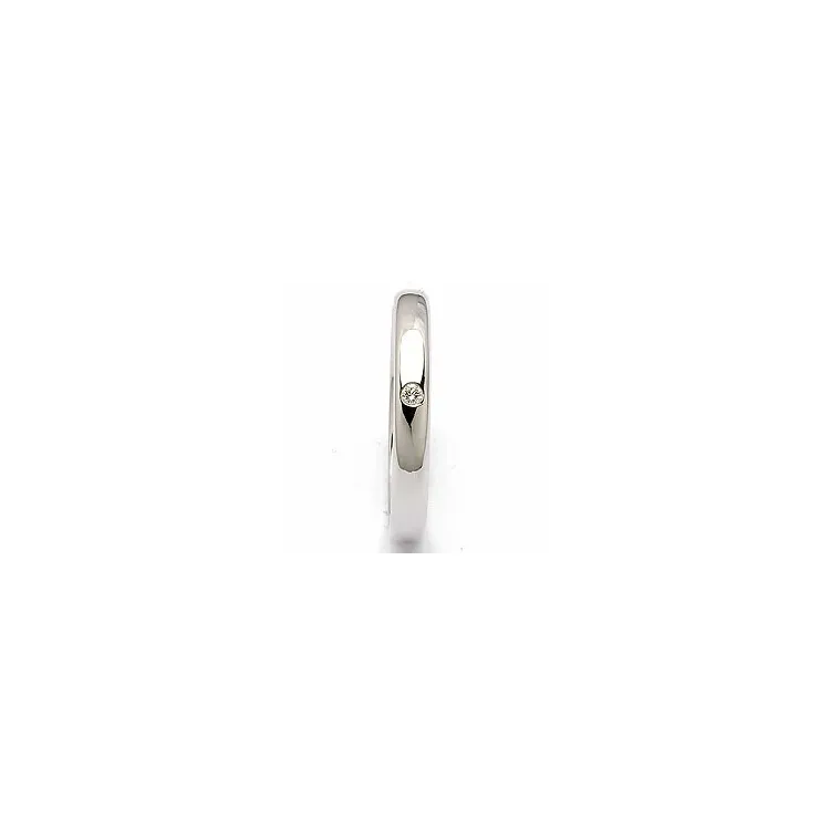 Smal ovale trouwring in 14 karaat witgoud 0,025 ct