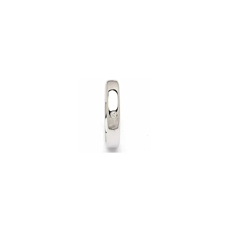 trouwring in 14 karaat witgoud 0,025 ct