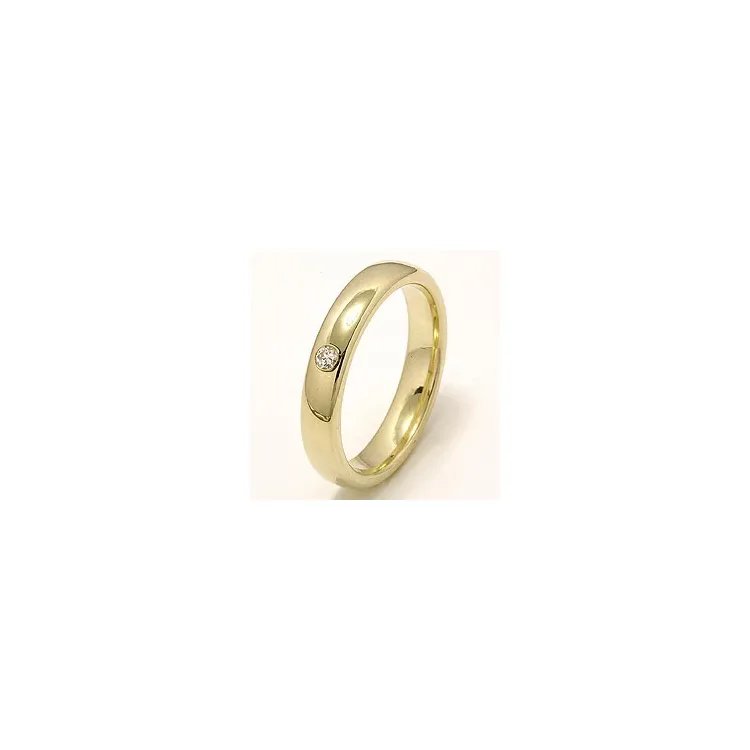 trouwring in 14 karaat goud 0,05 ct