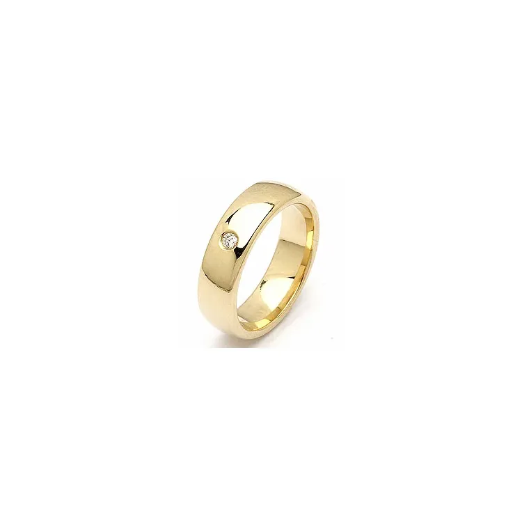 diamant trouwring in 14 karaat goud 0,05 ct