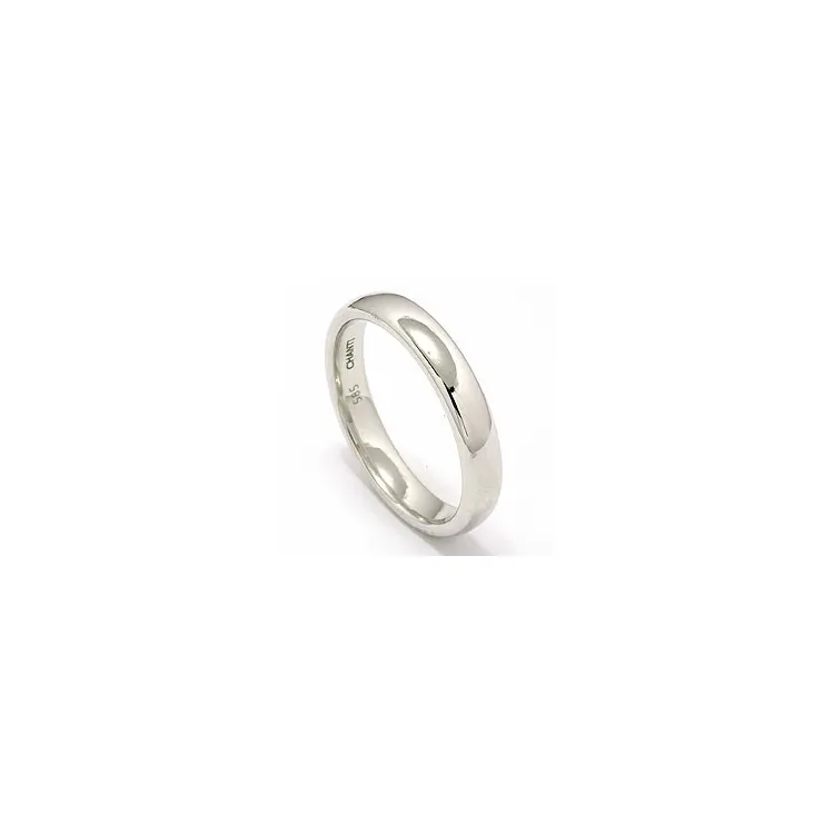 Elegant ovale trouwring in 14 karaat witgoud