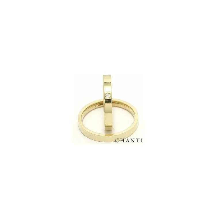 diamant trouwringen in 14 karaat goud 0,025 ct - set