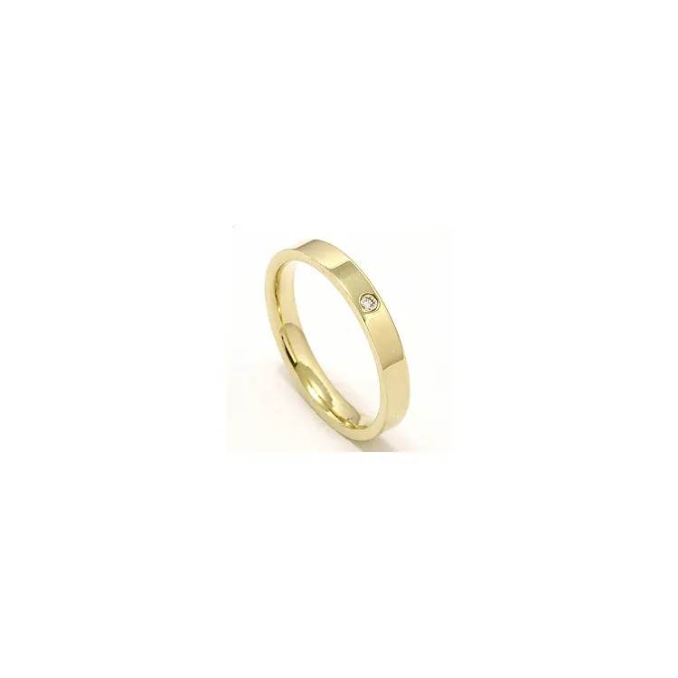 Trouwring in 14 karaat goud 0,025 ct