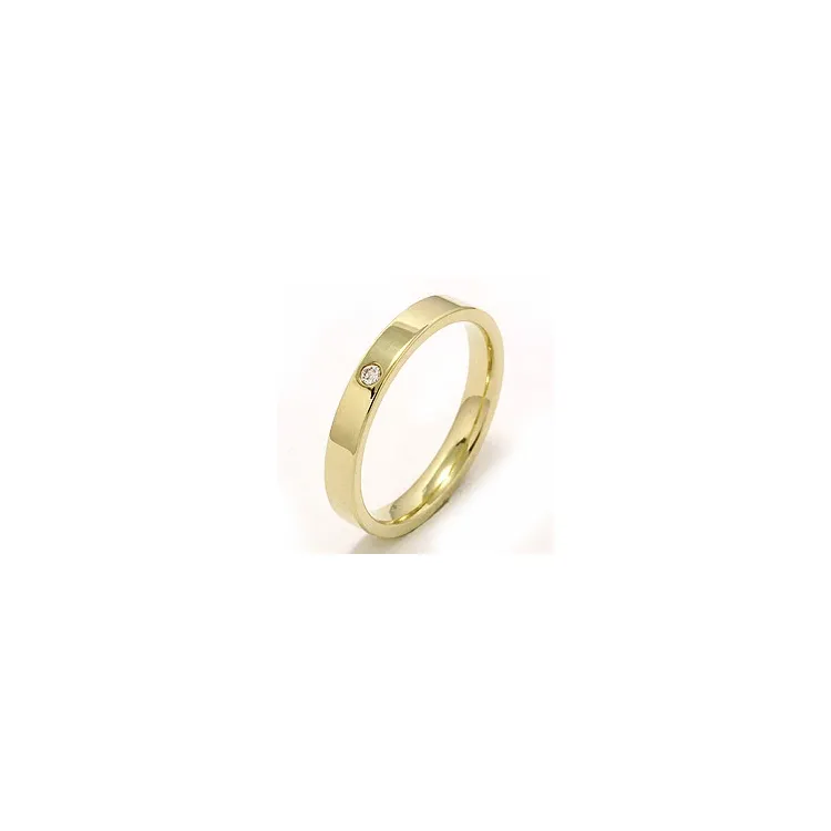Trouwring in 14 karaat goud 0,025 ct