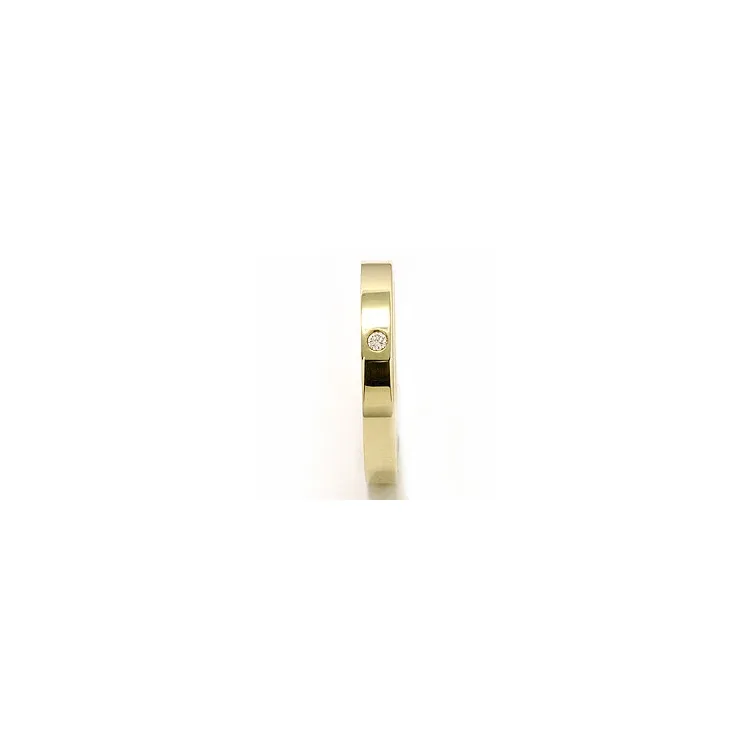 Trouwring in 14 karaat goud 0,025 ct