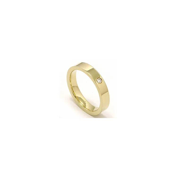 Trouwring in 14 karaat goud 0,05 ct