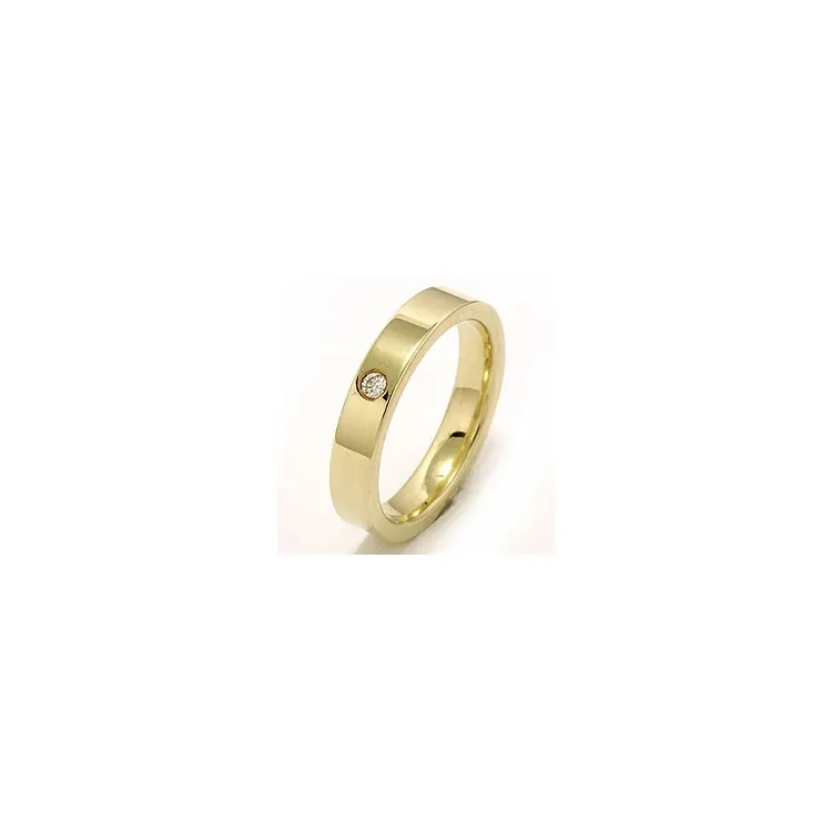 Trouwring in 14 karaat goud 0,05 ct