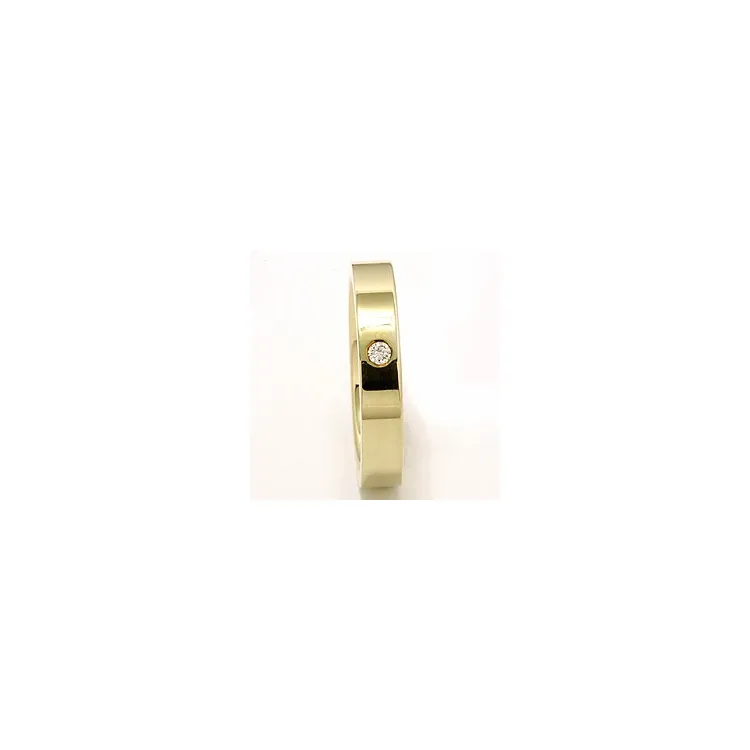 Trouwring in 14 karaat goud 0,05 ct